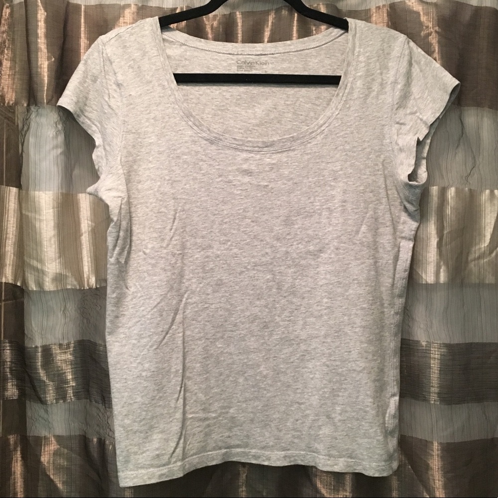 Calvin Klein CK cotton tee size L large grey